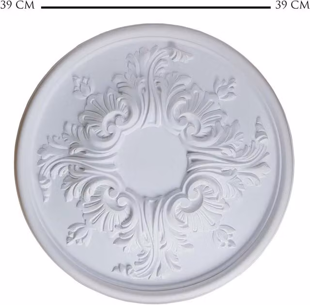 NMC Sara Lightweight Modern Ceiling Rose Canopy in White