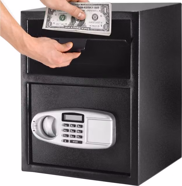 COSTWAY Electronic Digital Security Safe Box Cabinet in Black Steel