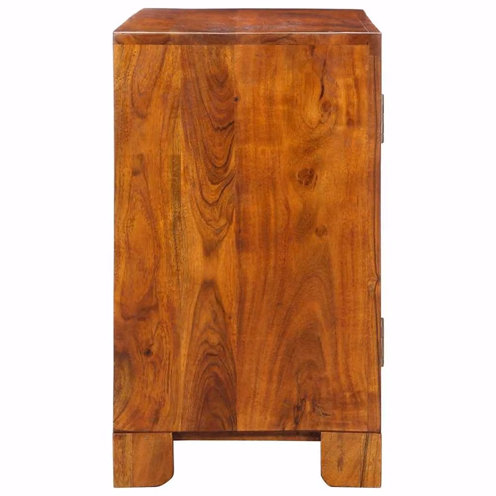 Berkfield Home Multicolour Ethnic Lacquered Acacia Wood Sideboard W/D/H: 90 x 35 x 60 cm – 3