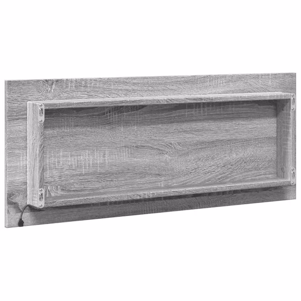 Berkfield Home LED Bathroom Mirror in Grey Sonoma, W/D/H: 100 x 8.5 x 37 cm – 3