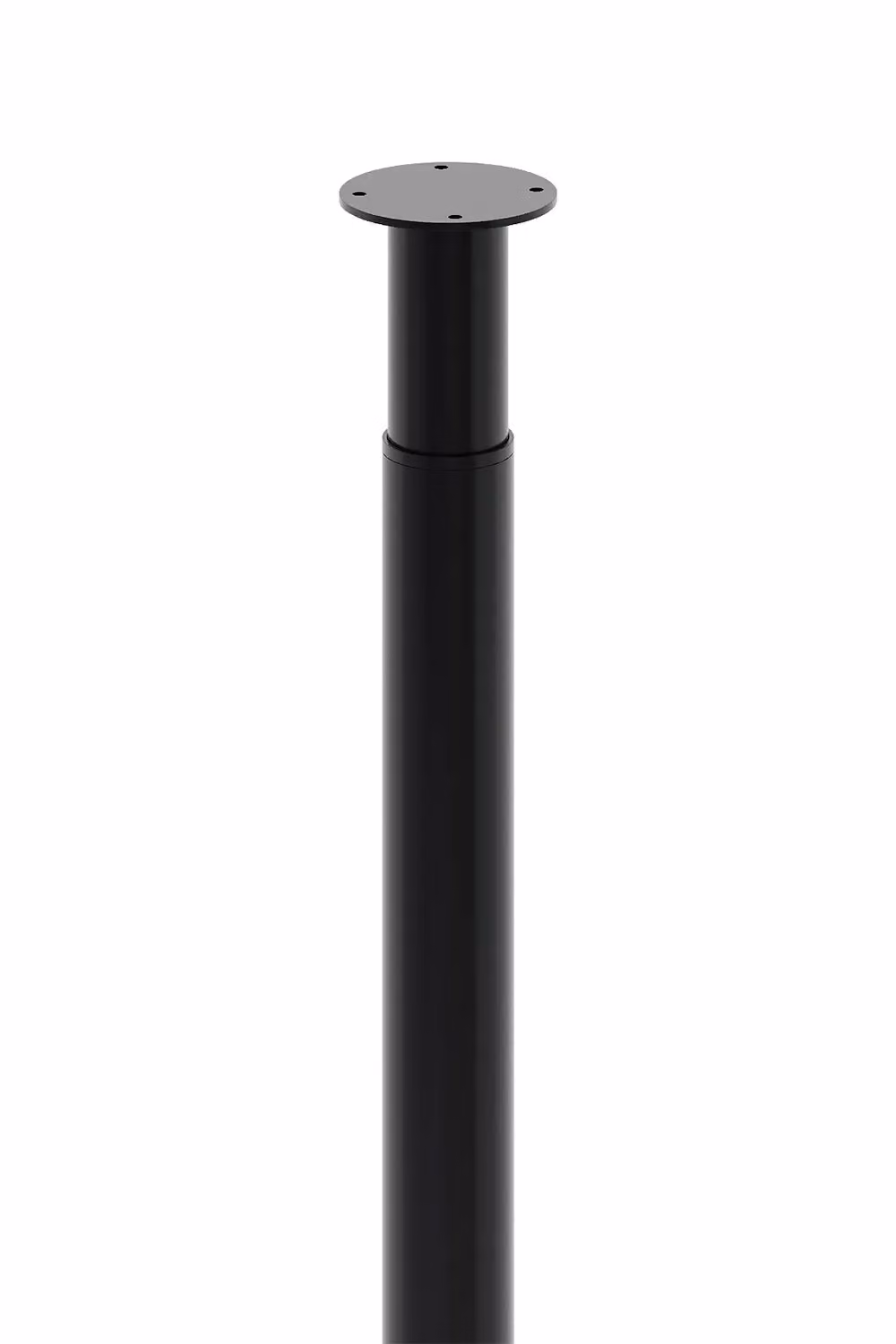 Living and Home 4-Piece Black Round Metal Furniture Replacement Legs with Plastic Foot Pads, Height: 65 cm – 2