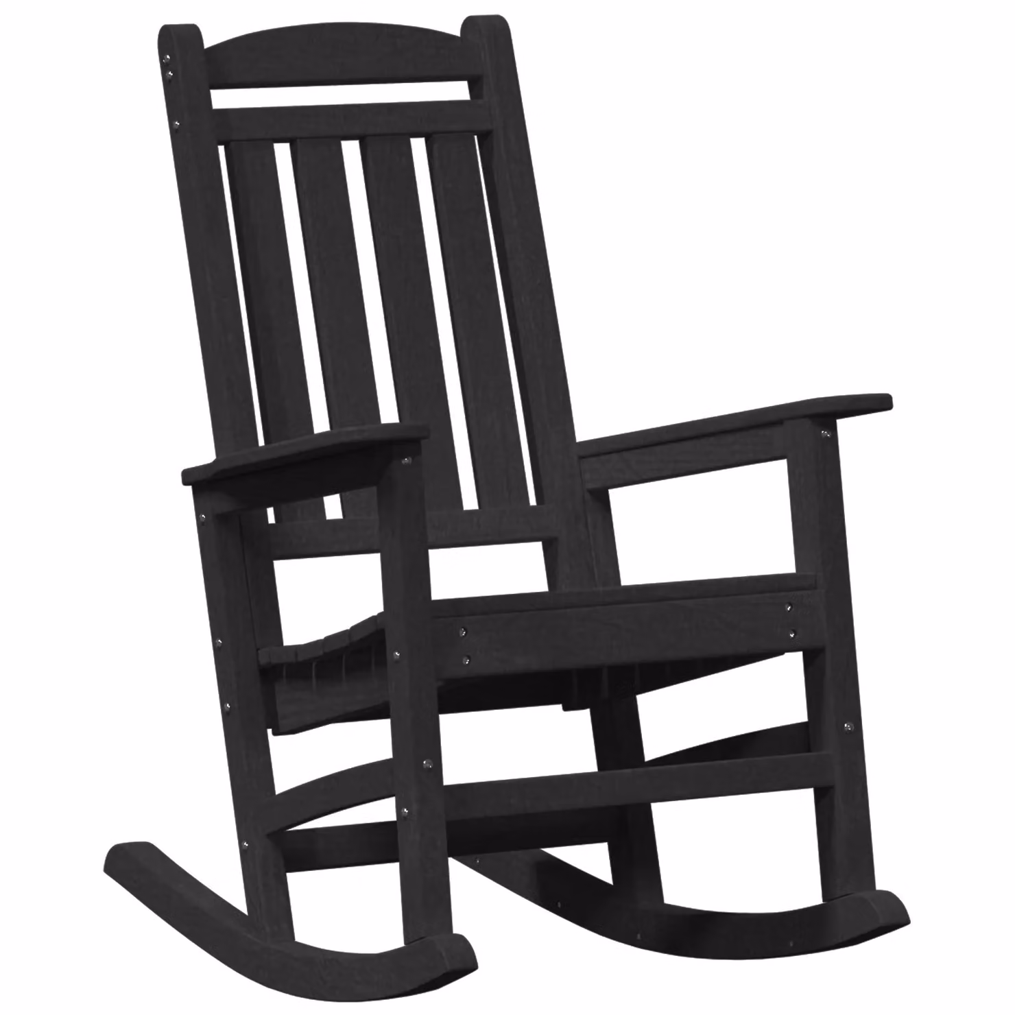 Berkfield Home Set of 2 Black HDPE Garden Rocking Chairs, W/D/H: 70 x 70 x 107.5 cm – 4