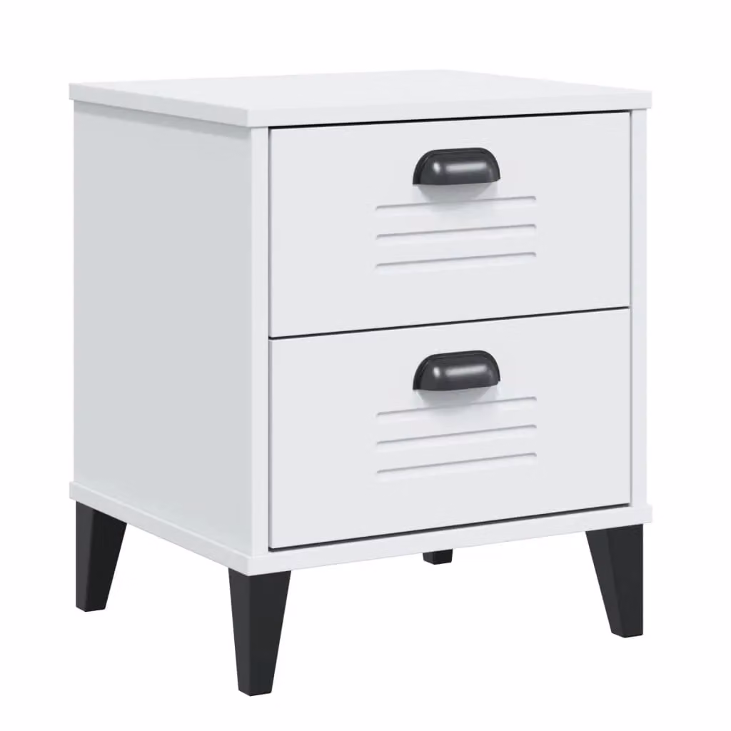 Berkfield Home VIKEN Bedside Cabinet in White Engineered Wood – 2