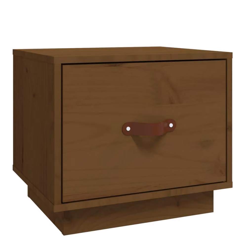 Berkfield Home Beautiful Bedside Cabinet in Honey Brown Solid Pine, W/D/H: 40 x 34 x 35 cm – 2