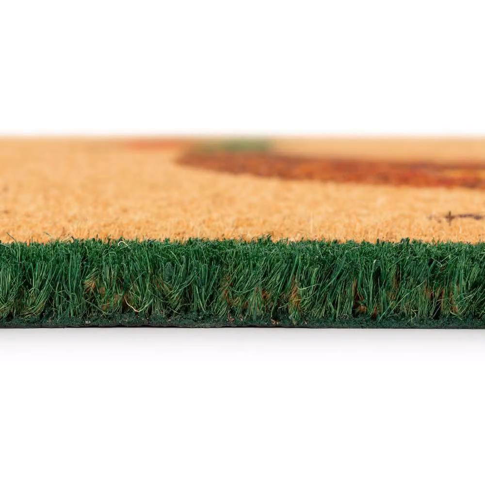 Kukoon Natural Coir Front Door Mat with Pheasant Design in Beige, W: 45 cm, D: 70 cm – 3