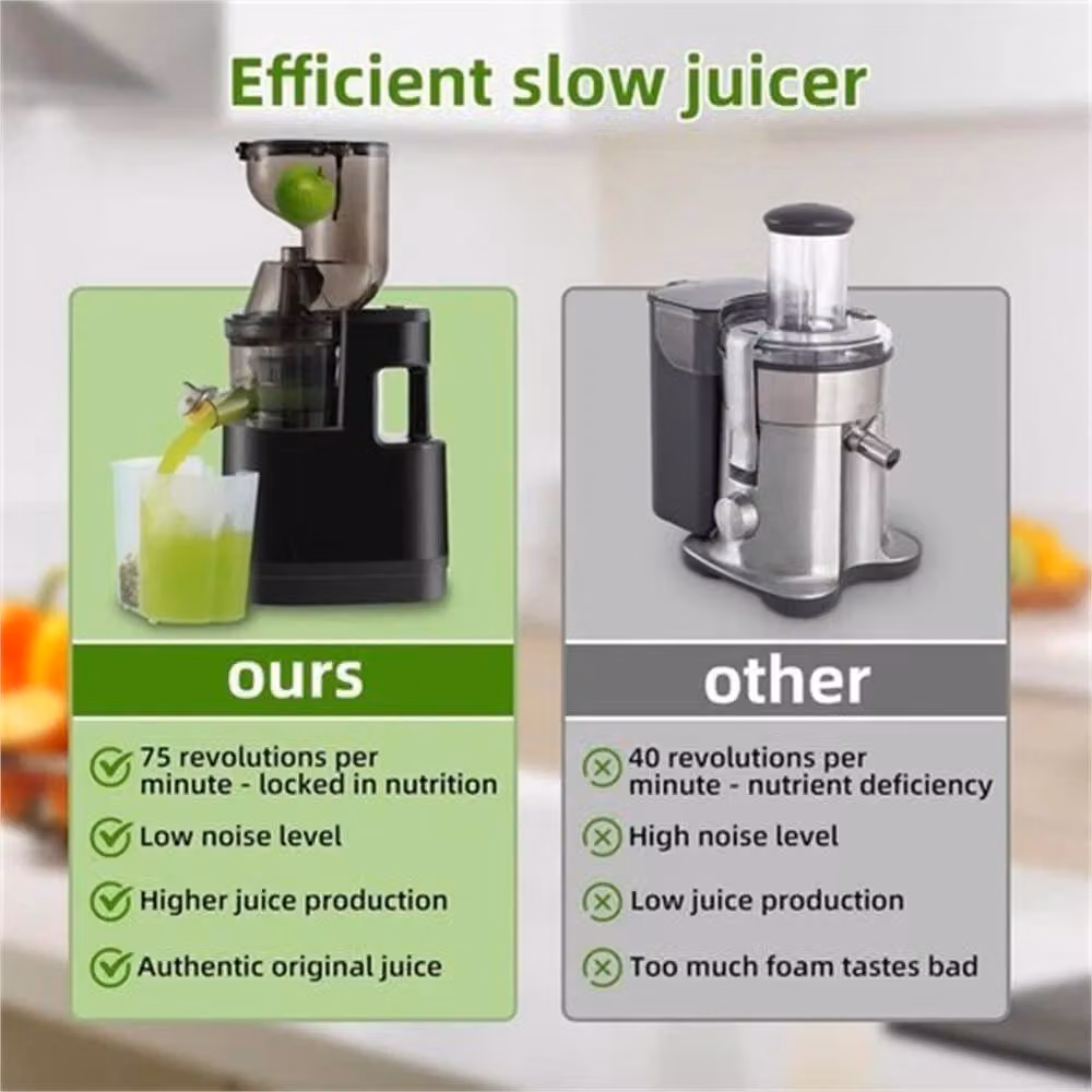Nordara Black Slow Masticating Electric Juicer Machine with Dishwasher Safe Parts – 5