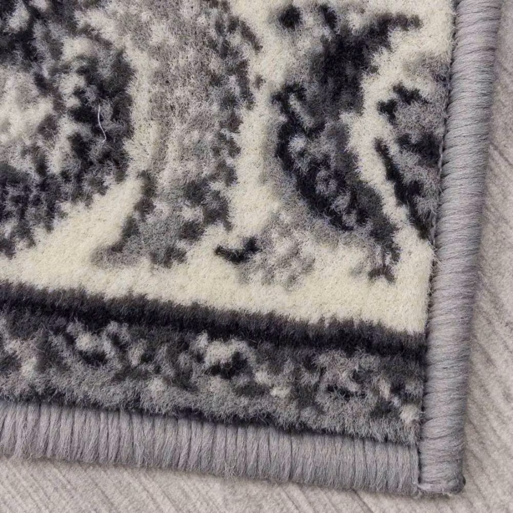 runrug Kashdan Hallway Carpet Runner Rug in Grey, W: 60 cm, L: 360 cm – 3