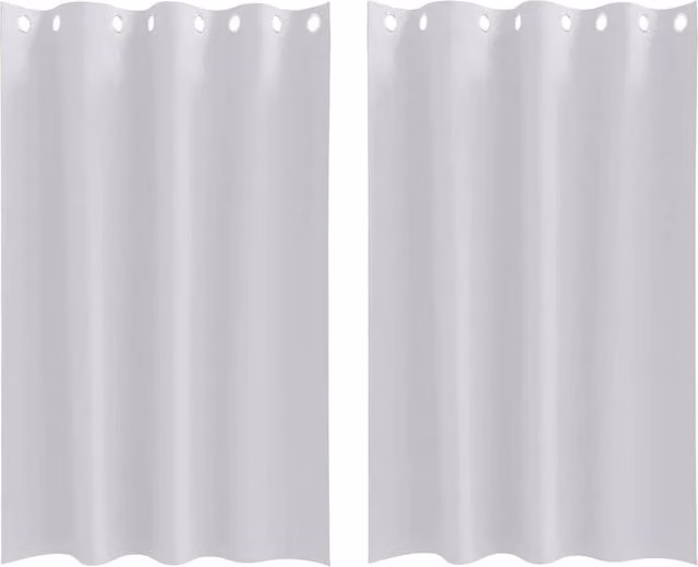 Berkfield Home Blackout Eyelet Curtains, 2 Pack, Grey, W: 140 cm, H: 175 cm