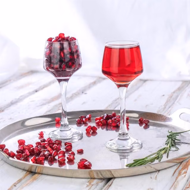 LAV Pack of 6 Transparent Sherry Wine Glasses, 80 ml