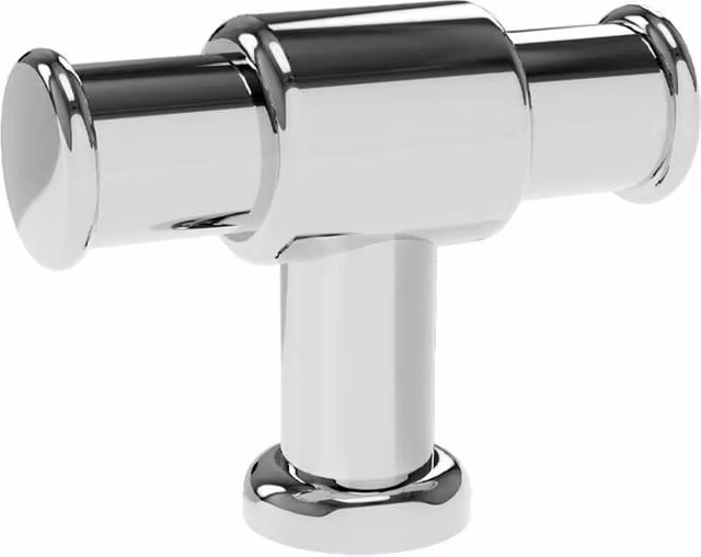 Handle & Home Polished Chrome Bar Handle in Silver, 40mm
