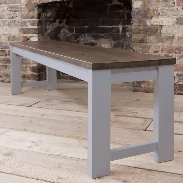Noa and Nani Hever Grey Pine Wood Dining Bench