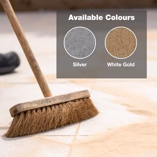 Azpects EasyJoint Ready Mixed Porcelain Patio Sand Paving Jointing Compound for Indoor and Outdoor Tiles, White Gold, 15 kg – 3