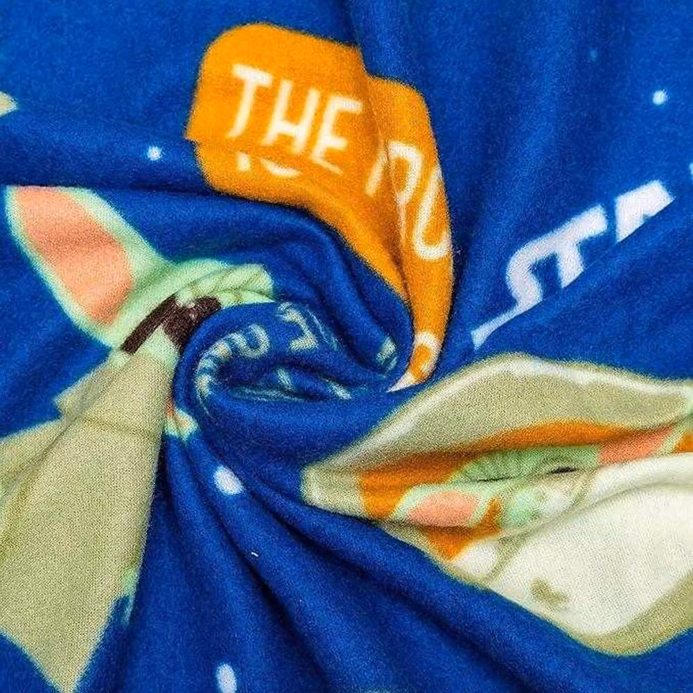 Star Wars Blue Multicolour Fleece Yoda Baby Blanket – 4