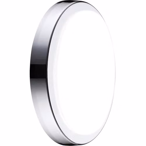 Luceco Eco Round LED Bulkhead Light, Silver and White, 14W, 1300lm, 4000K, IP54 – 1