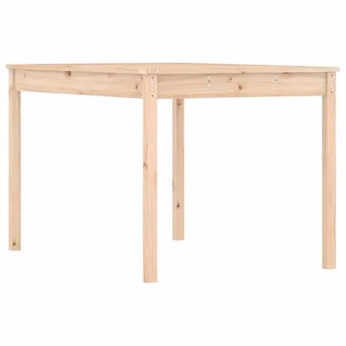 vidaXL Rectangular Garden Table in Brown and Beige Solid Pine Wood W/D/H: 121 x 82.5 x 76 cm