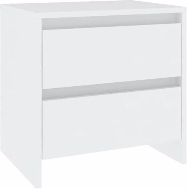 Berkfield Home Elegant Bedside Cabinets, 2 Piece Set, White, W: 45 cm, D: 34.5 cm, H: 44.5 cm – 1