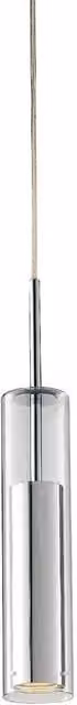 Netlighting TABOO Slim Pendant Ceiling Light in Chrome and Silver, W/D/H: 7 x 7 x 47 cm