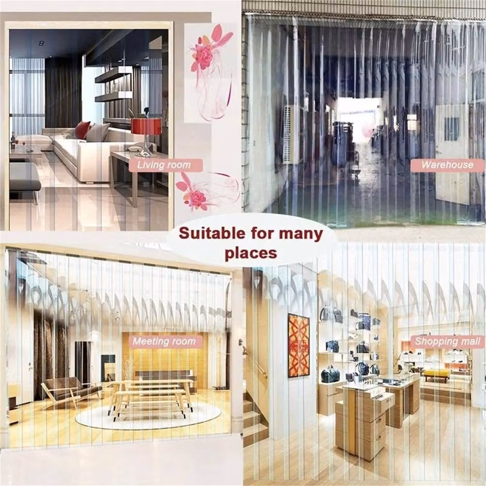 PAWNORA 5-Piece Transparent PVC Strip Door Curtain – 3