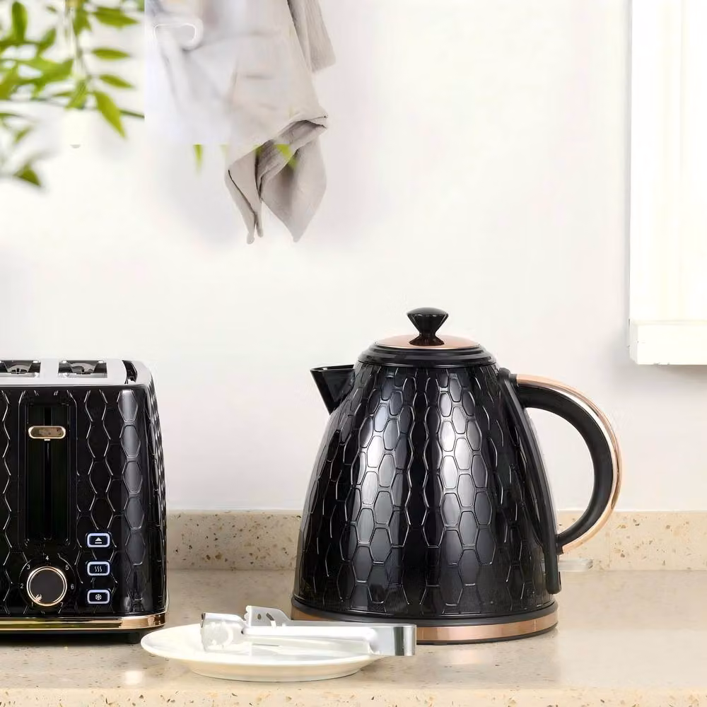STILVORA 1.7 l Rapid Boil Glass Kettle with Boil-Dry Protection and Limescale Filter in Black – 3