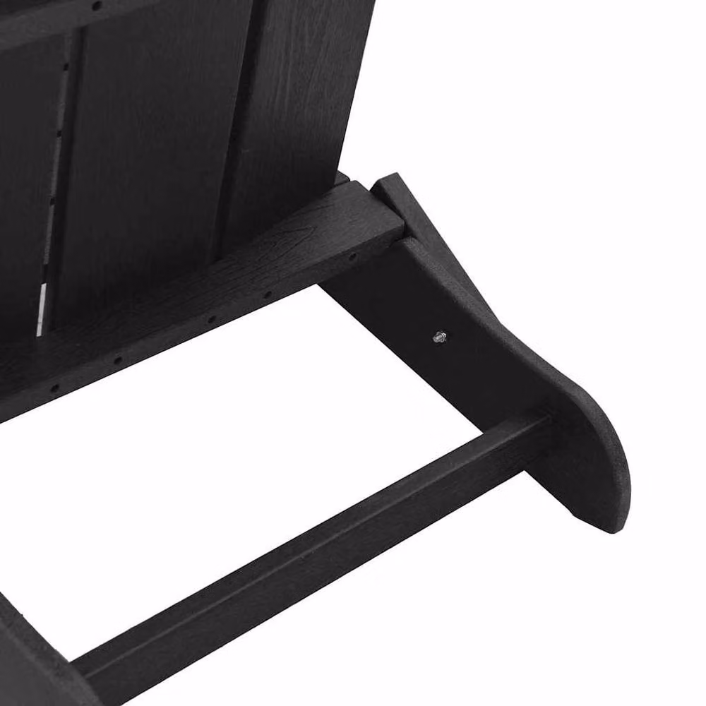 Berkfield Home Folding Adirondack Chair in Black, W/D/H: 74.5 x 80.5 x 90 cm – 8