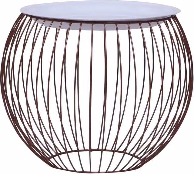 Berkfield Home Gold Round Coffee Table, Diameter: 41 cm