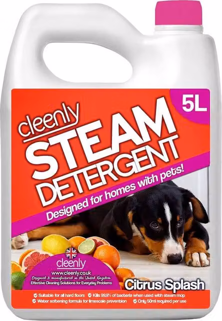 Cleenly Pet Steam Mop Detergent Citrus Splash 4 Pack