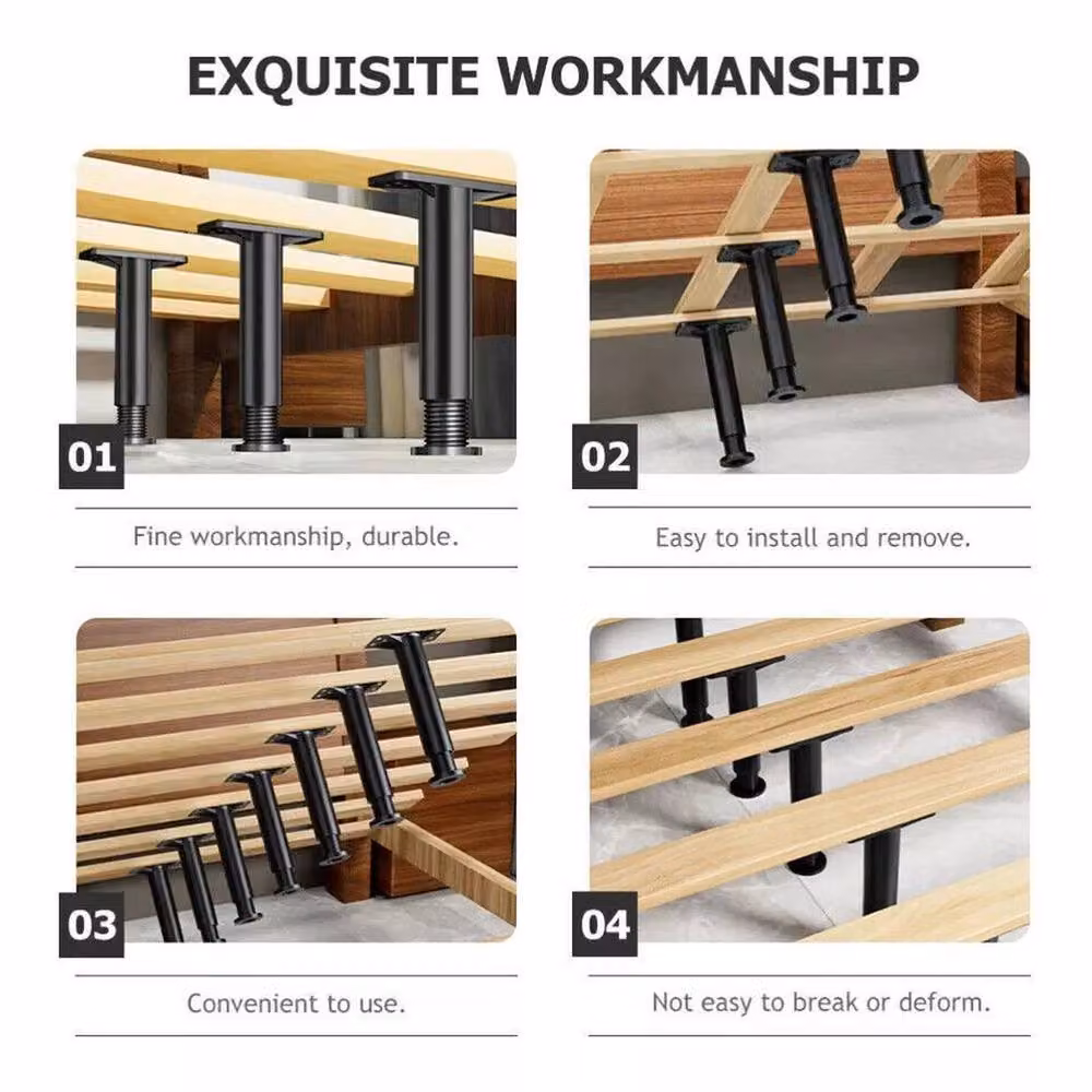 Kelvenix 4X Telescopic Adjustable Bed Support in Black, W: 52 cm, H: 1000 cm – 5