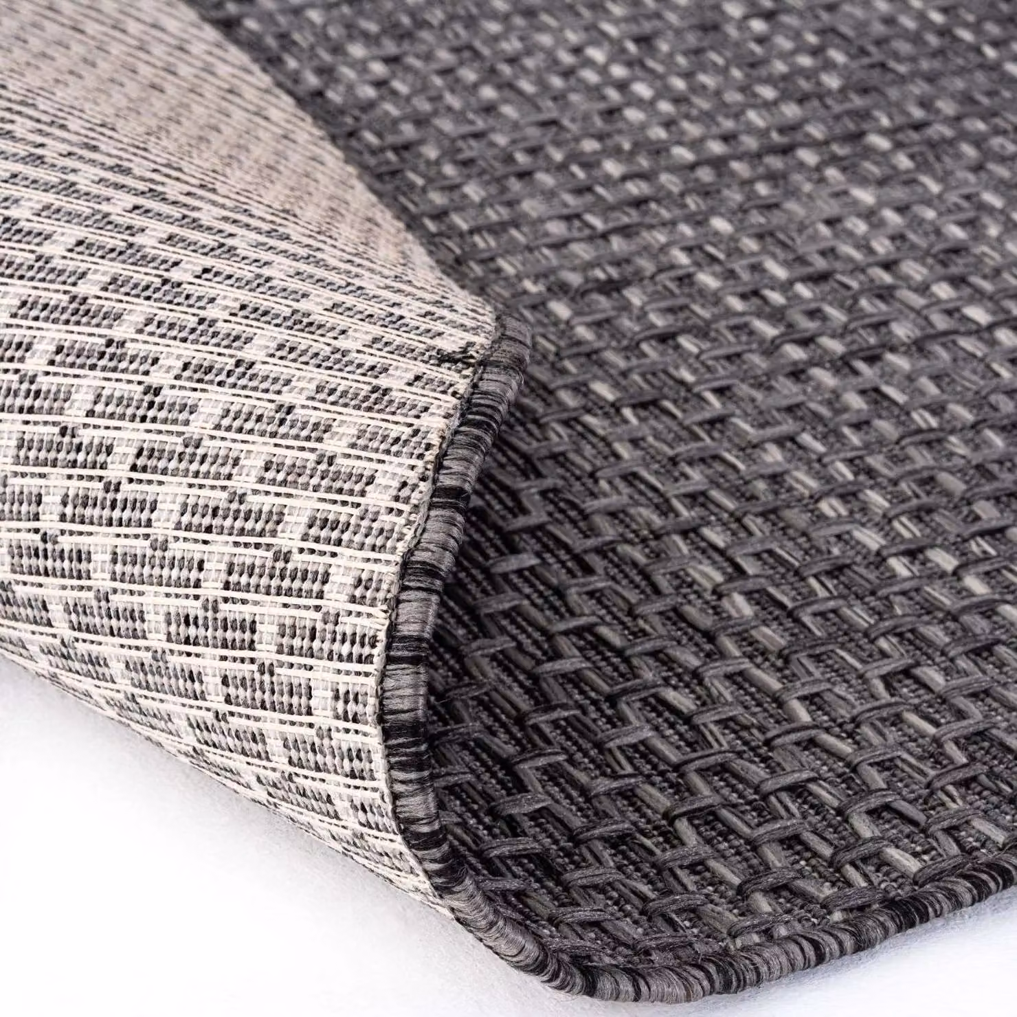 THE RUGS Magic Plain Outdoor and Indoor Weatherproof Washable Rug in Dark Grey, W/D/H: 80 x 150 cm – 3