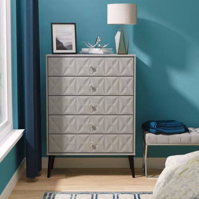 Ready Assembled 2 U Toledo 5 Drawer Chest in Dark Grey – 1
