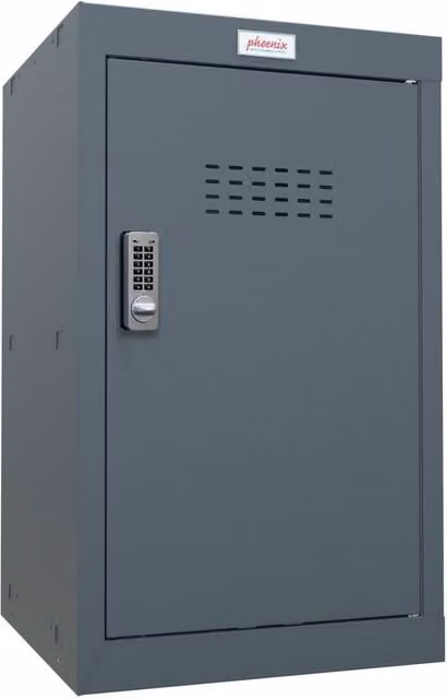Phoenix Safe Company Grey Cube Locker CL0644AAE with Electronic Lock and Hinged Doors