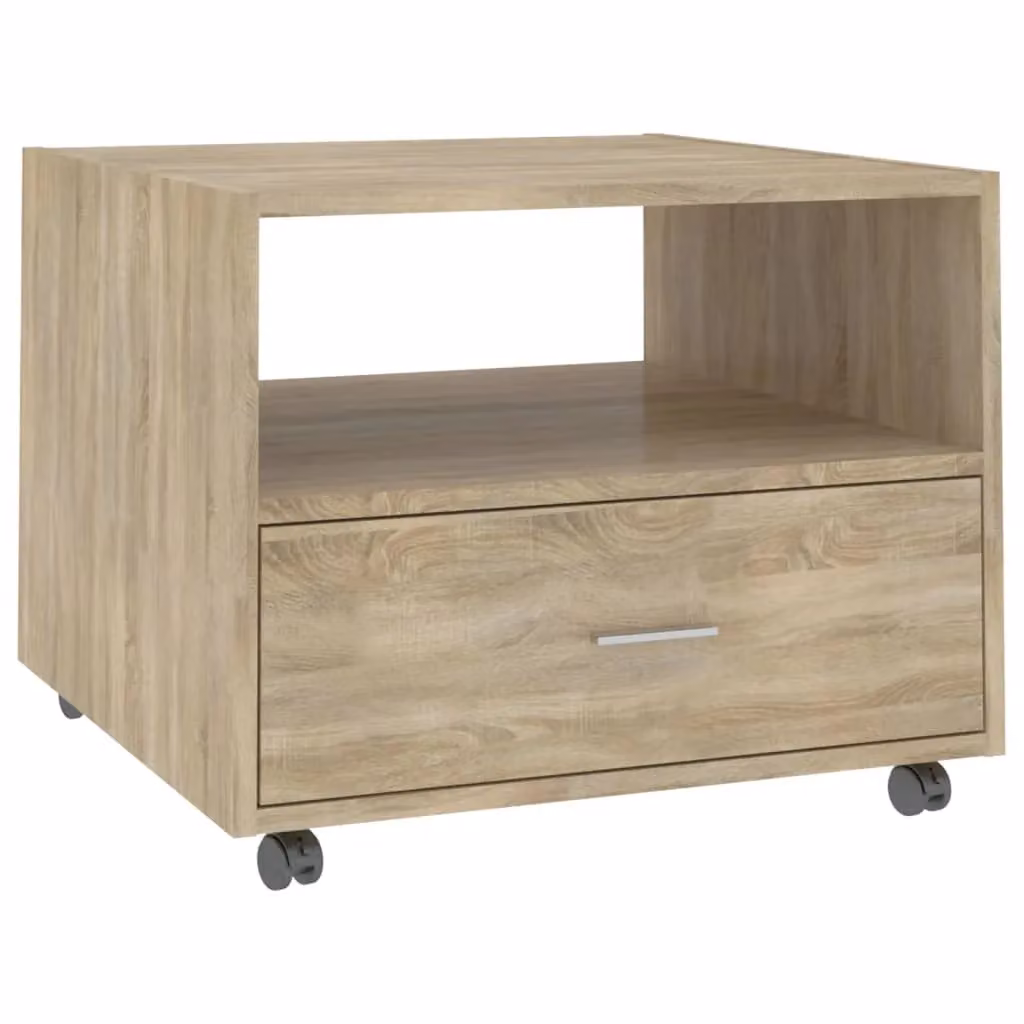 Berkfield Home Sonoma Oak Coffee Table in Brown, W/D/H: 55 x 55 x 40 cm – 2