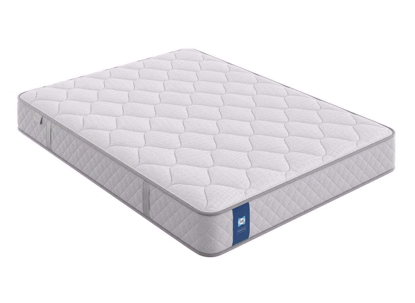 Sealy PostureTech Alderney Hybrid Mattress with White Geometric Knit Fabric