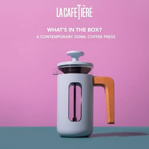 La Cafetiere Pisa 3 Cup French Press Cafetière in Sky Blue, 350ml – 2