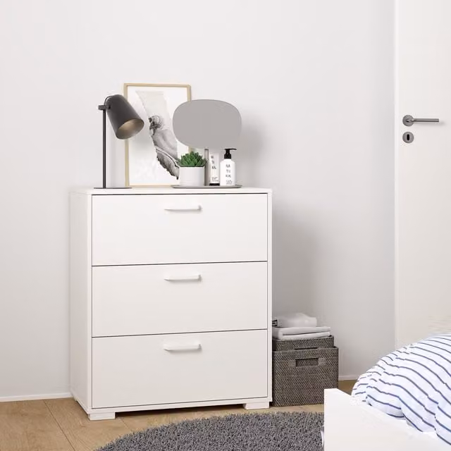Furniture To Go Sofia 3 Drawer Chest in White Oak Matt Wood