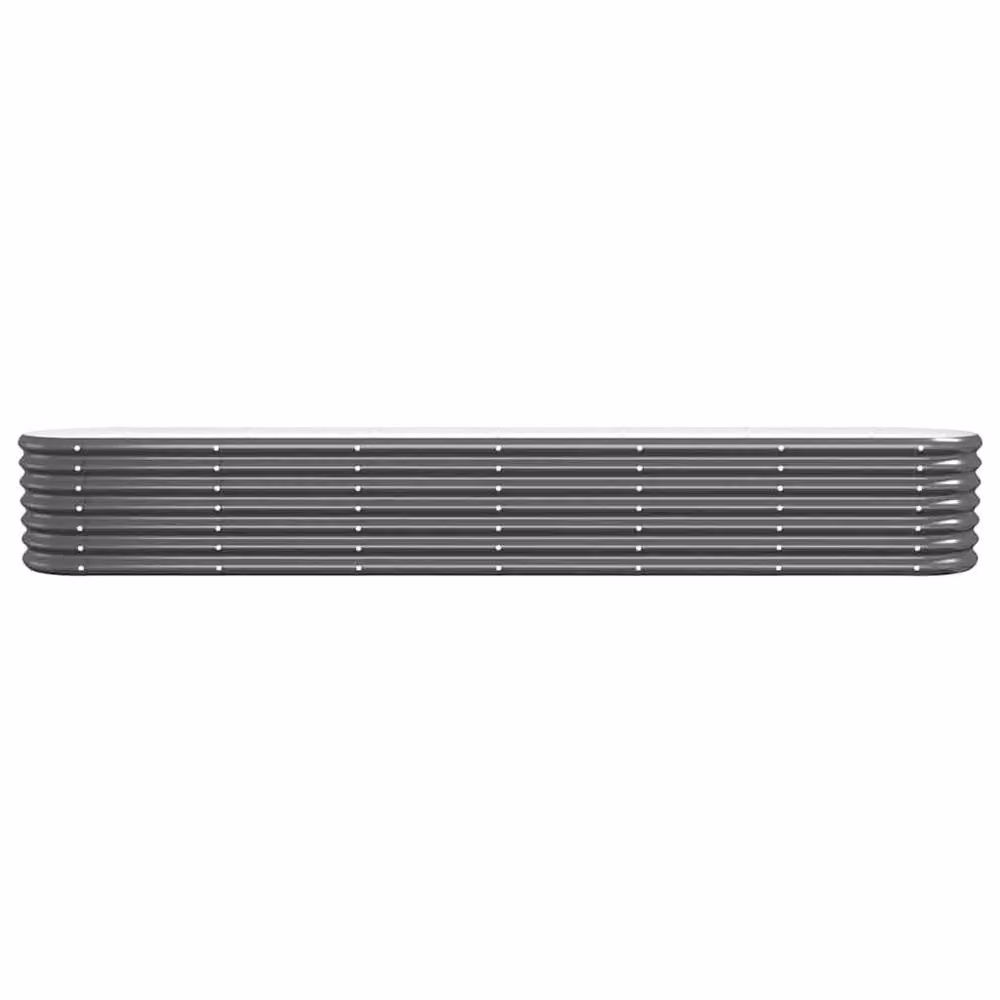 Berkfield Home Garden Powder-coated Steel Raised Bed in Anthracite Grey, W/D/H: 260 x 40 x 36 cm – 3