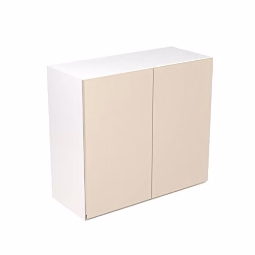 Kitchen Kit Cashmere Matt Bridging Wall Cabinet with J-Pull Doors, W: 80 cm, H: 72 cm