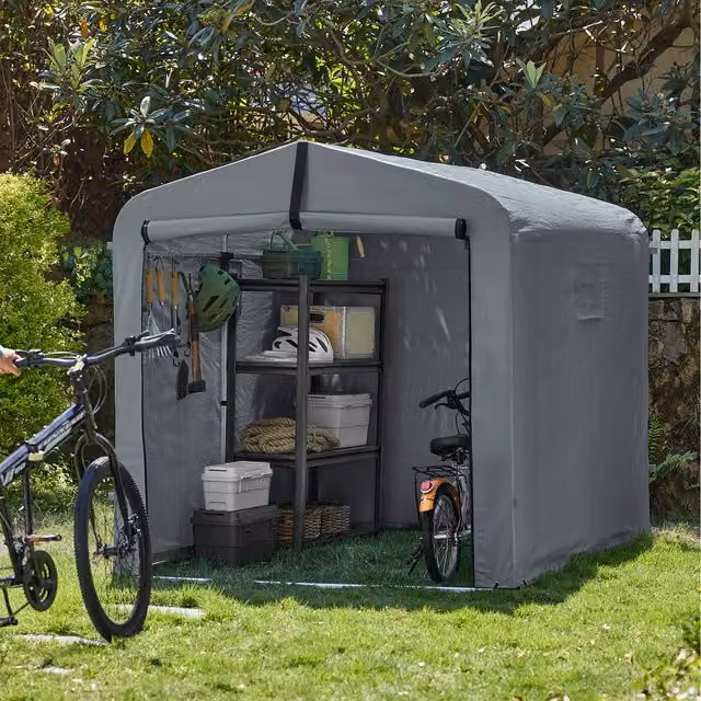 SoBuy Grey Outdoor Bicycle Shed, Height: 159 cm
