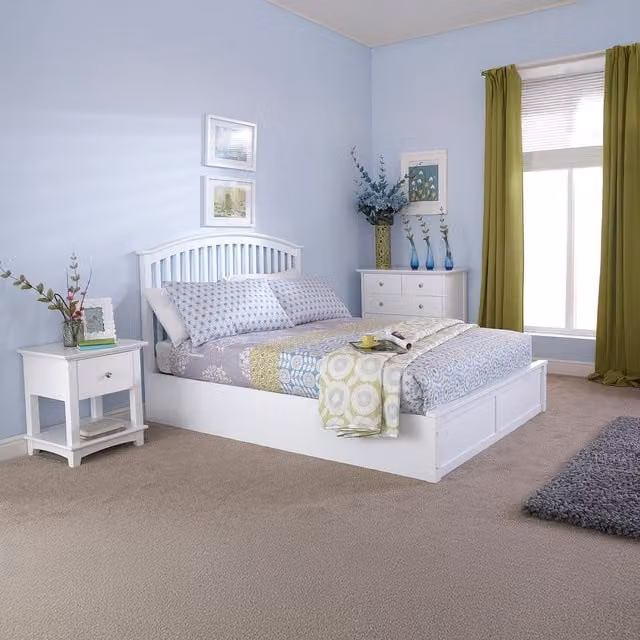 GFW Madrid Wooden Ottoman Storage Bed Frame in White, King Size (180 x 200 cm)