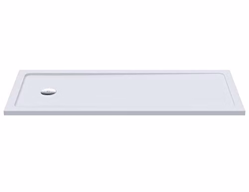 nuie NSR060 Modern Rectangular Anti-Slip Shower Tray, Matt White, W: 1700 mm, D: 700 mm – 1