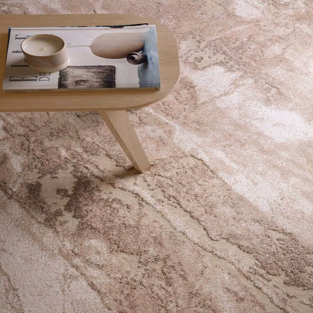 The Rug Shop UK Beige Abstract Modern Machine Woven Stain-Resistant Rug, W: 200 cm, D: 290 cm – 3