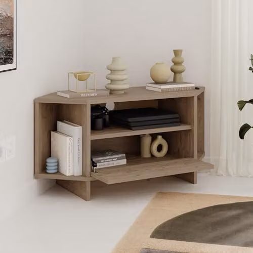 HOCUS PICUS Modern Oak Effect Corner TV Unit – 5