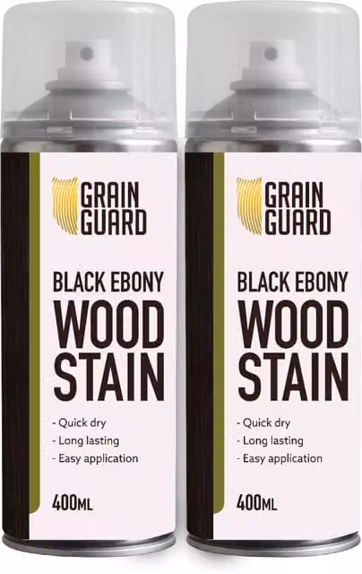 Grain Guard Water Based Wood Stain Spray in Black, 0.4 l