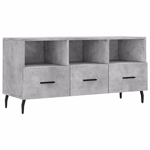 vidaXL Industrial TV Cabinet in Concrete Grey, W/D/H: 102 x 36 x 50 cm