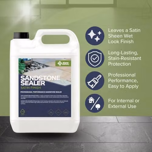 StoneCare4U Sandstone Sealer Satin 5L Transparent Waterproof Exterior Natural Stone Sealant for Sandstone, Limestone and Slate – 2