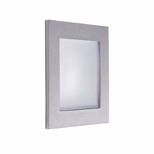 Netlighting Linea Verdace Square Recessed LED Wall Light in Grey Aluminium
