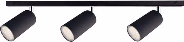 Netlighting Eye Modern Dimmable Ceiling Spotlight Bar in Black, 50cm, 3x GU10