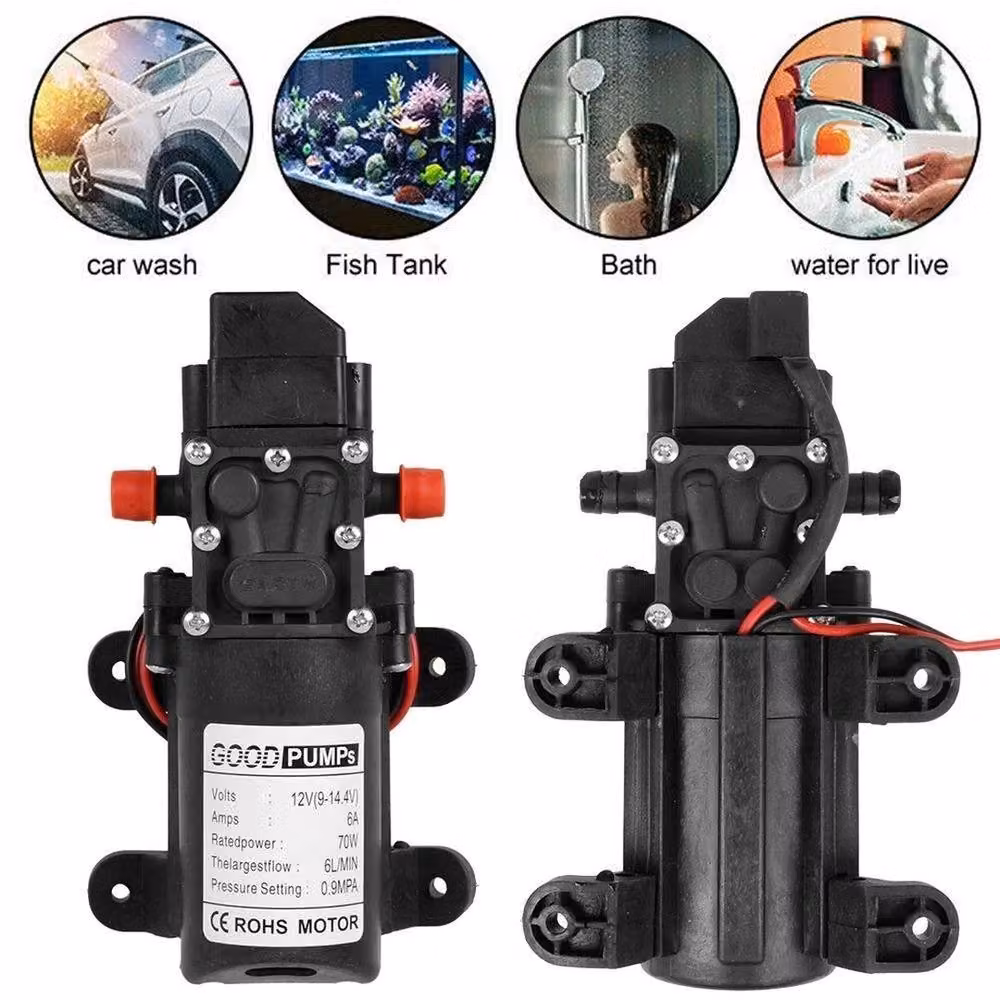 FLAVORA 12V Self-Priming Water Pump in Black – 2