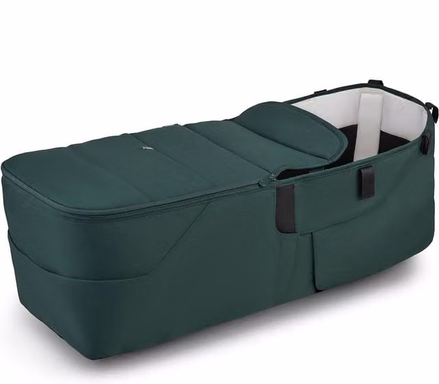 Bugaboo Donkey 6 Twin Carrycot in Fern Green and White Cotton Textile