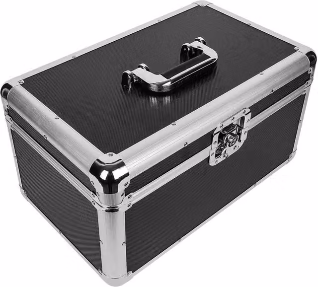 SPETLEK Black 7 Inch Singles Vinyl Record Storage Carry Case