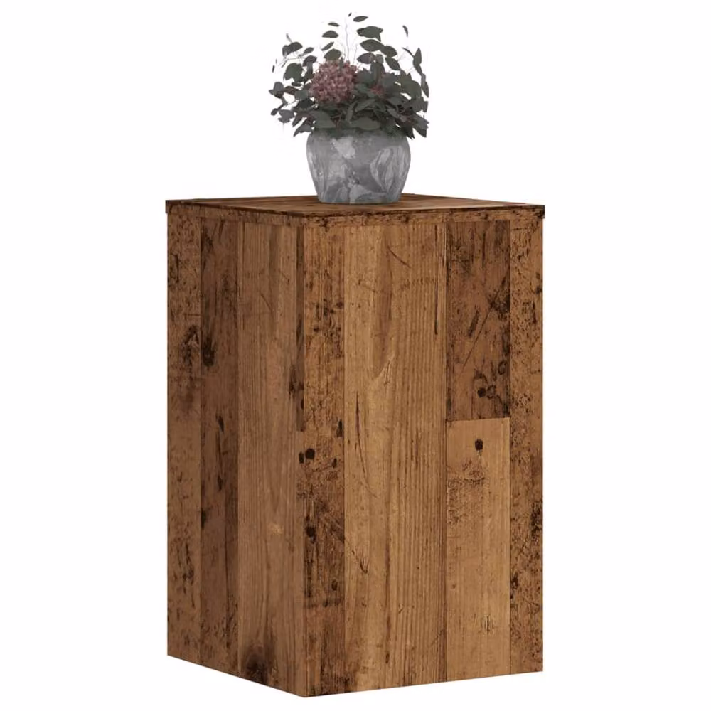 Berkfield Home Set of 2 Modern Square Plant Stands in Brown Wood, W/D/H: 30 x 30 x 50 cm – 3
